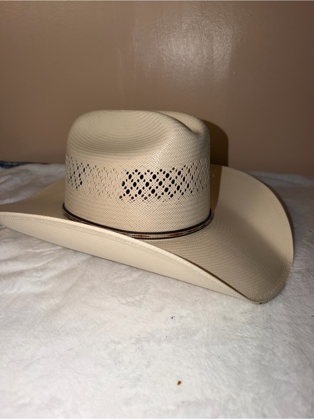 MHT Shantung Panama 20X sheepskin leather cowboy hat